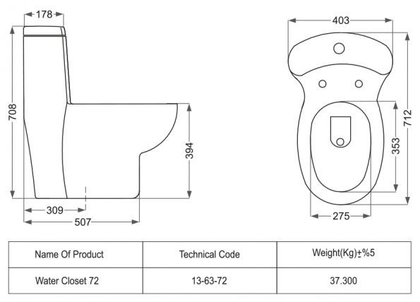 توالت فرنگی پارمیدا مروارید