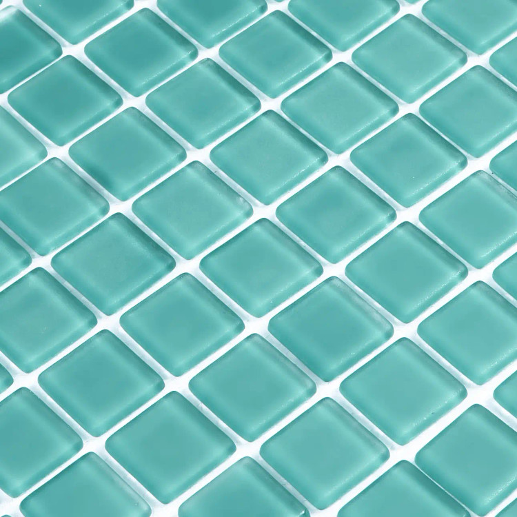 کاشی استخری شیشه ای روکارنو سبز ساده 2.5*2.5