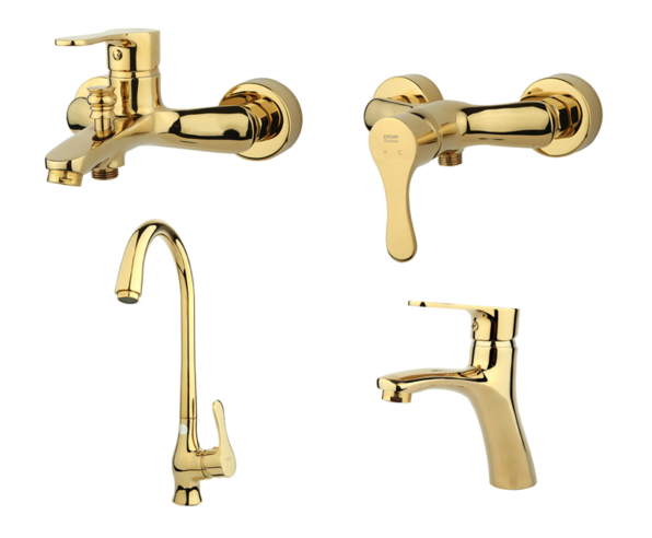 ست شیرآلات راسان صدف طلایی