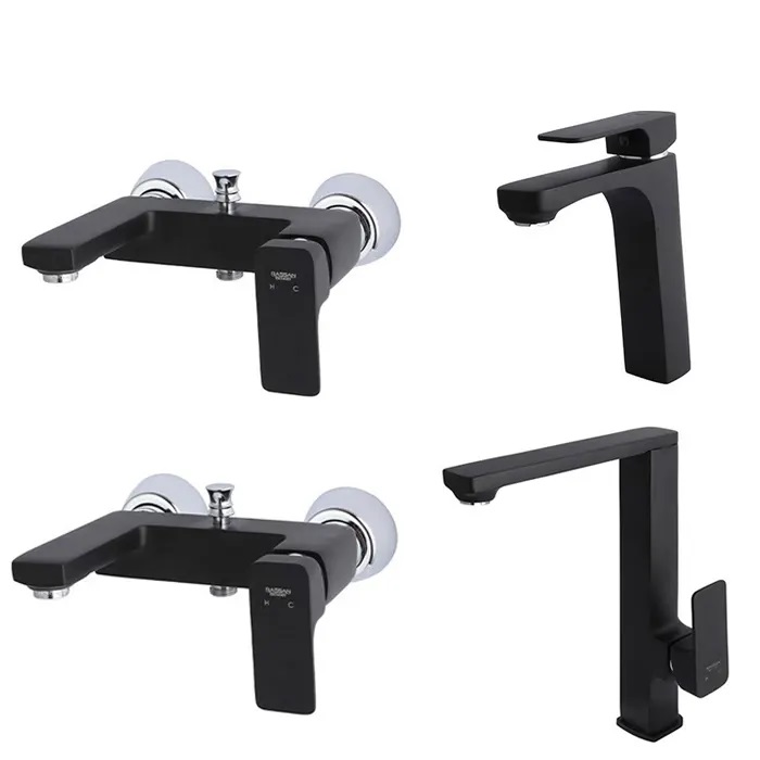 ست شیرآلات راسان مدل گارنت مشکی