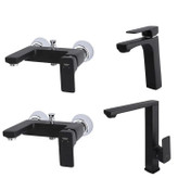 ست شیرآلات راسان مدل گارنت مشکی