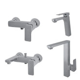 ست شیرآلات راسان مدل گارنت کروم مات