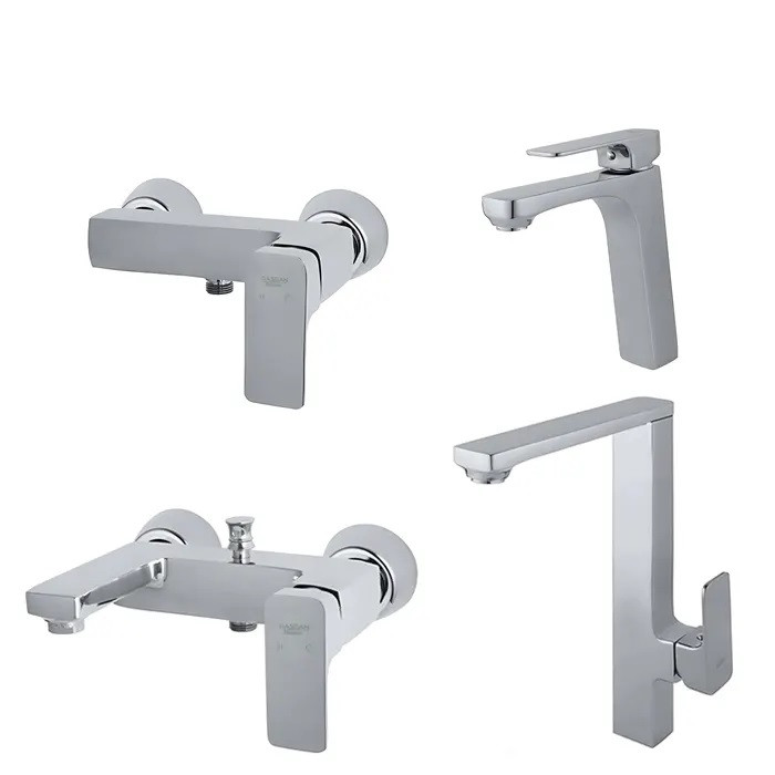 ست شیرآلات راسان مدل گارنت کروم