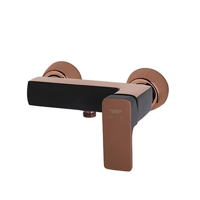 شیر توالت راسان مدل گارنت مشکی رزگلد