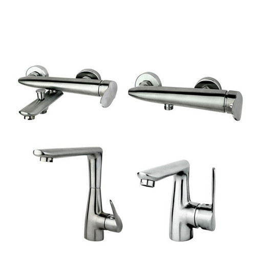 ست شیرآلات راسان مدل رابیت کروم مات