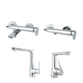 ست شیرآلات راسان مدل رابیت کروم براق