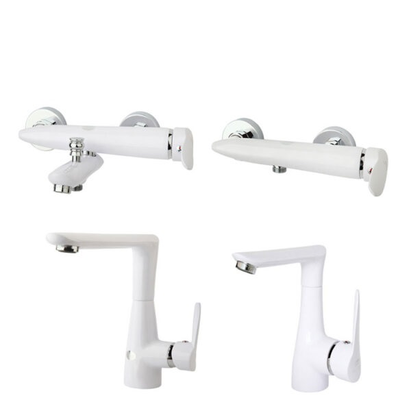 ست شیرآلات راسان مدل رابیت سفید