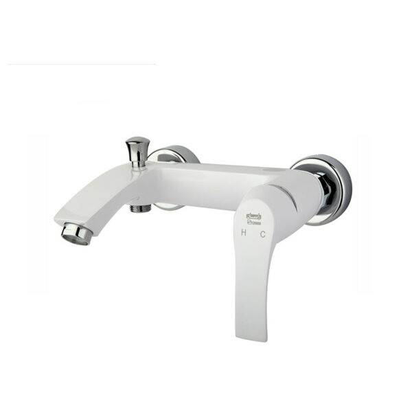 شیر حمام راسان مدل لوتوس سفید