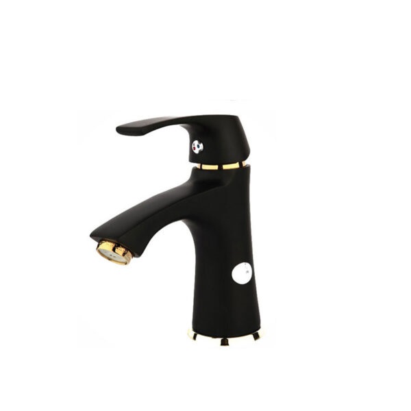 شیر روشویی راسان مدل لوتوس مشکی